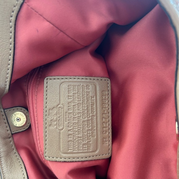 COACH tan and black snakeskin leather hobo bag - Picture 12 of 14